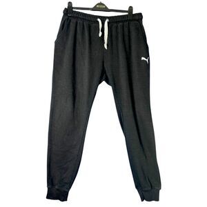 Puma Mens Black Jogger Sweatpants XL Loungewear Comfy Athleisure Soft Pull-On